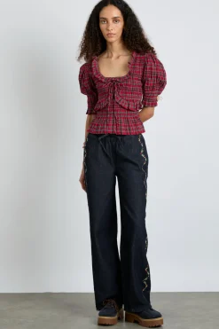 rafe jeans - embroidered floral