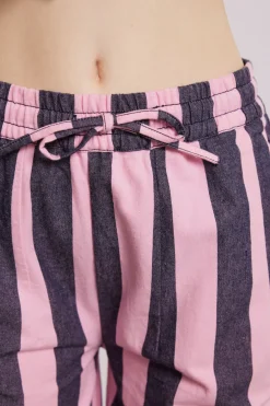 rafe pants - pink navy stripe