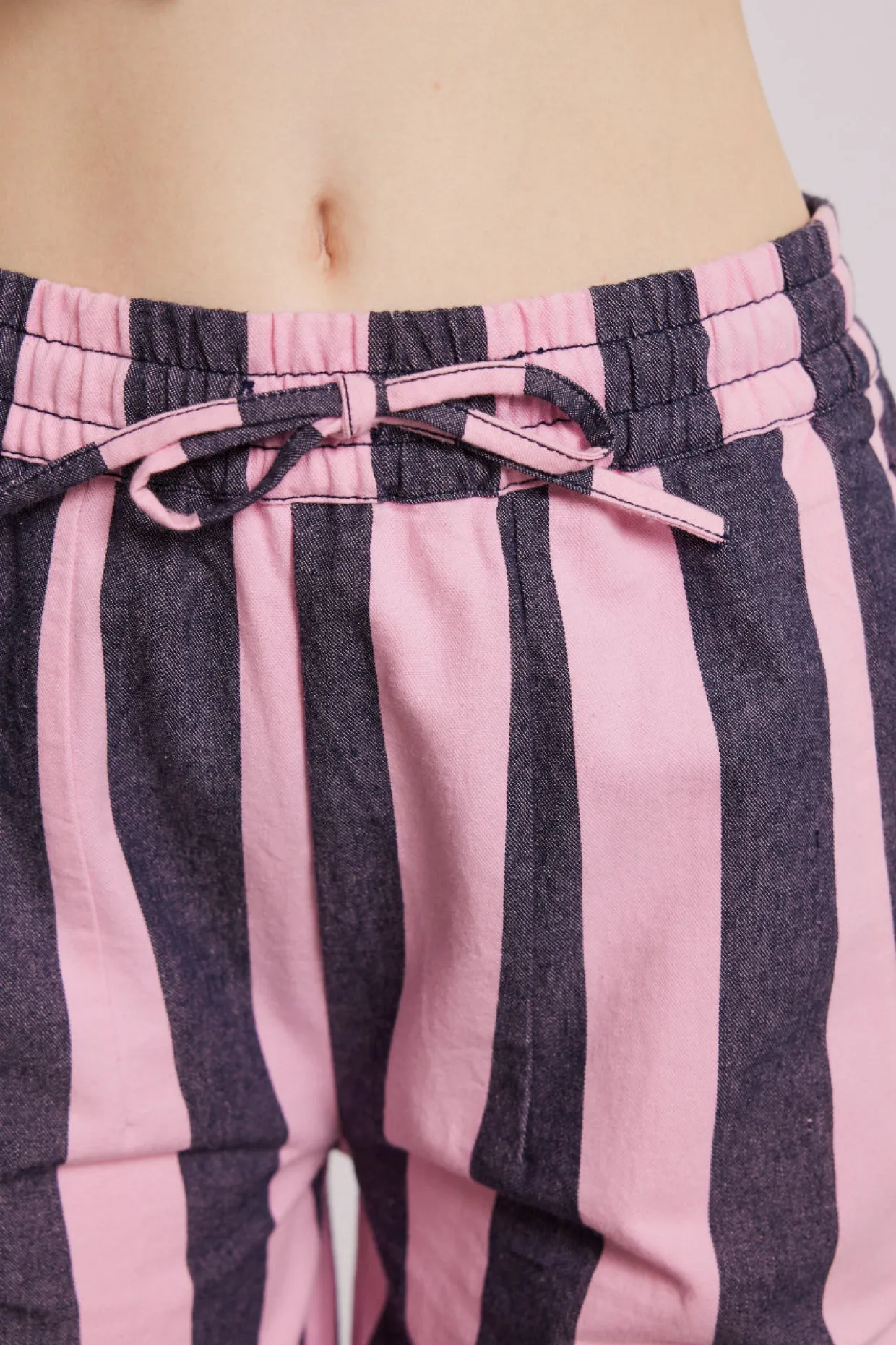 rafe pants - pink navy stripe