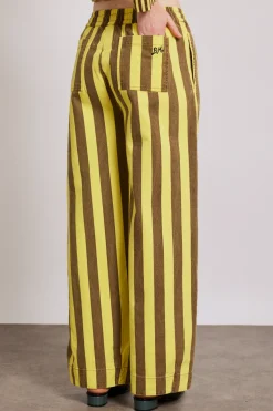 rafe pants - yellow choc stripe