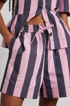 rafe shorts - blue pink stripe