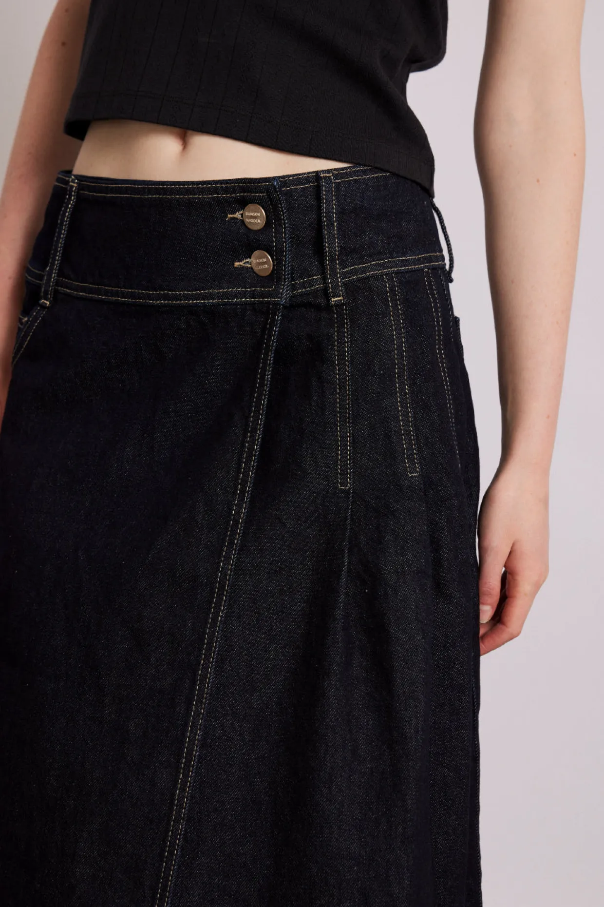 raye denim skirt - dark indigo