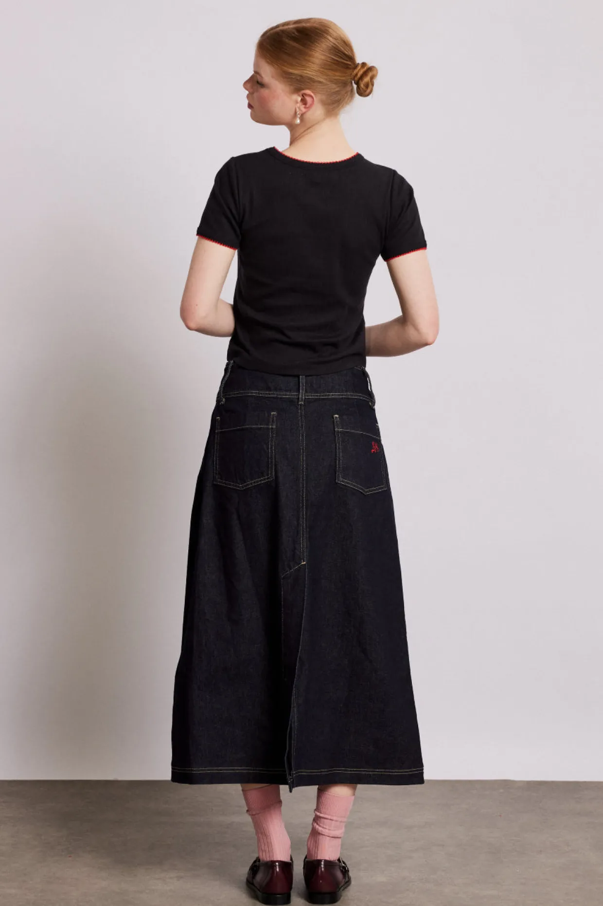 raye denim skirt - dark indigo