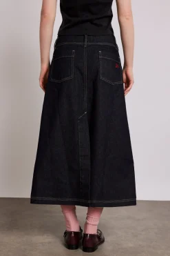 raye denim skirt - dark indigo