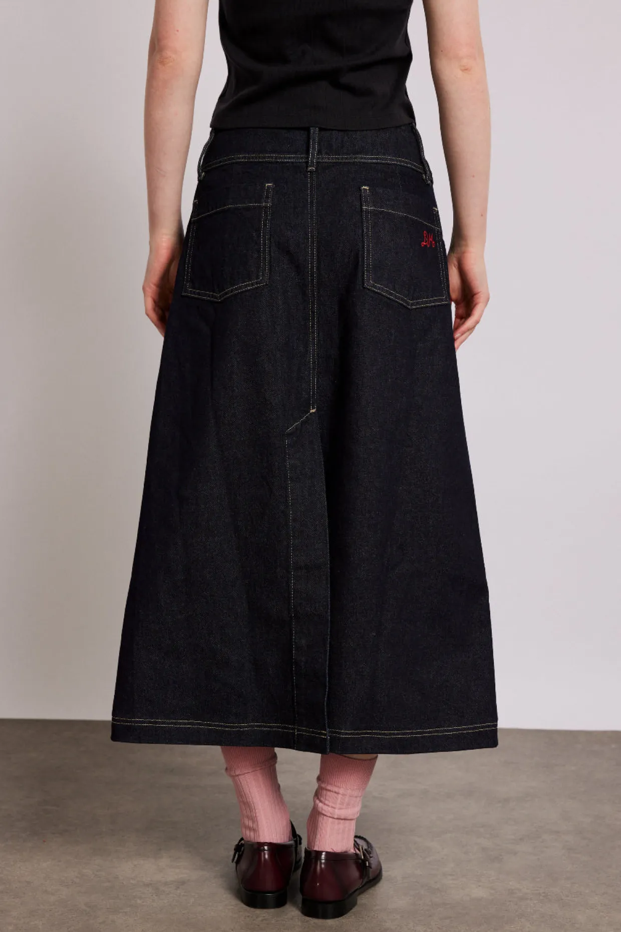 raye denim skirt - dark indigo