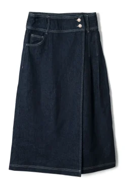 raye denim skirt - dark indigo