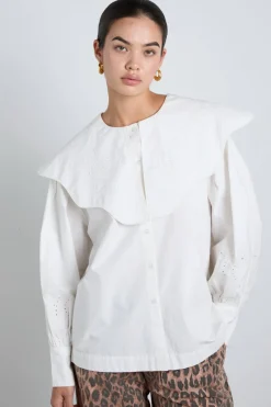 romeo embroidered blouse - white