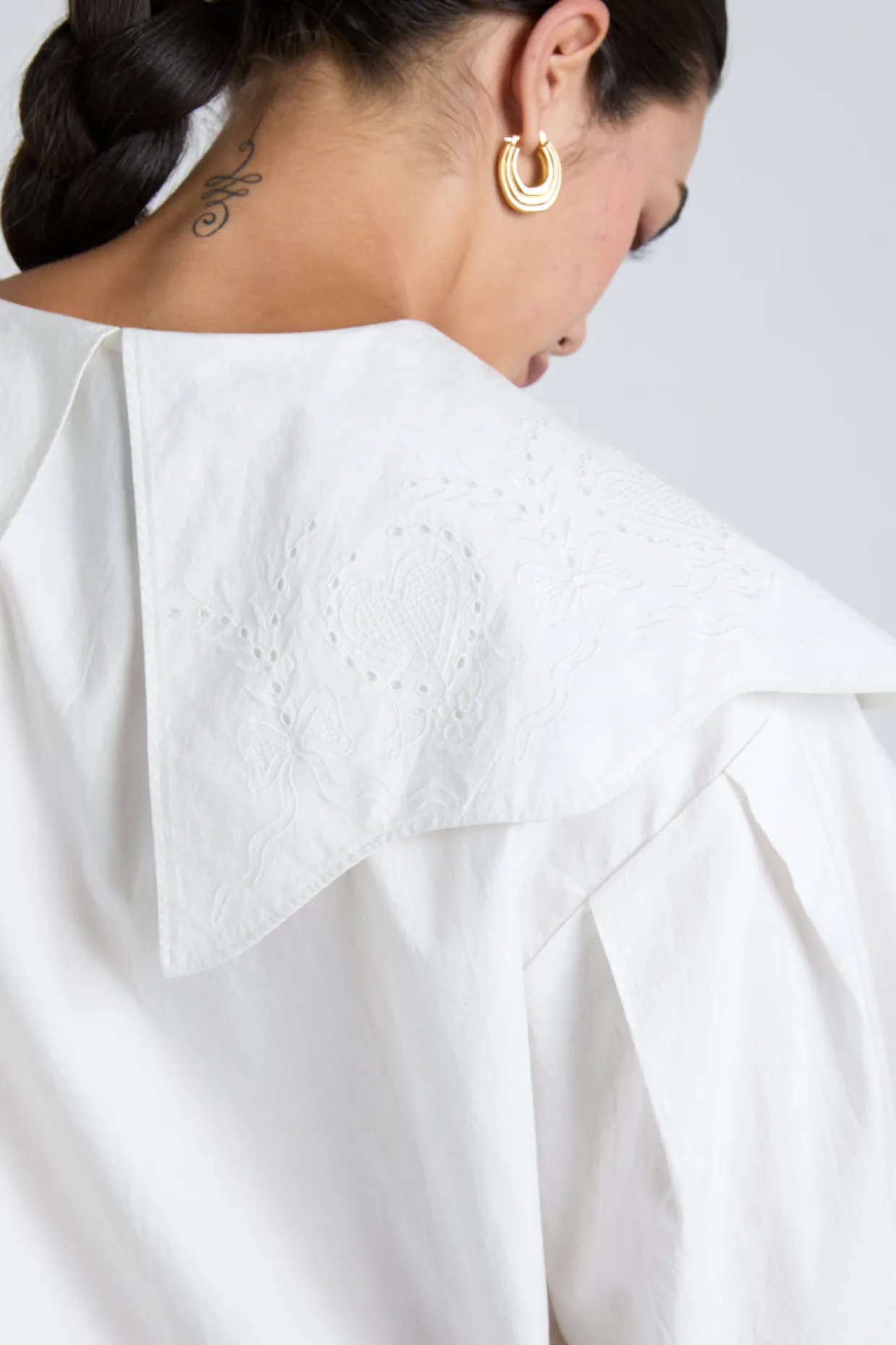 romeo embroidered blouse - white