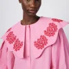 romeo organic cotton broderie blouse - pink
