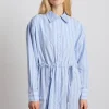 romy embroidered shirt - narrow business stripe