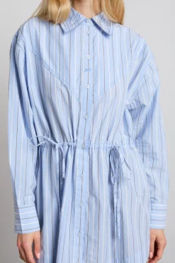 romy embroidered shirt - narrow business stripe