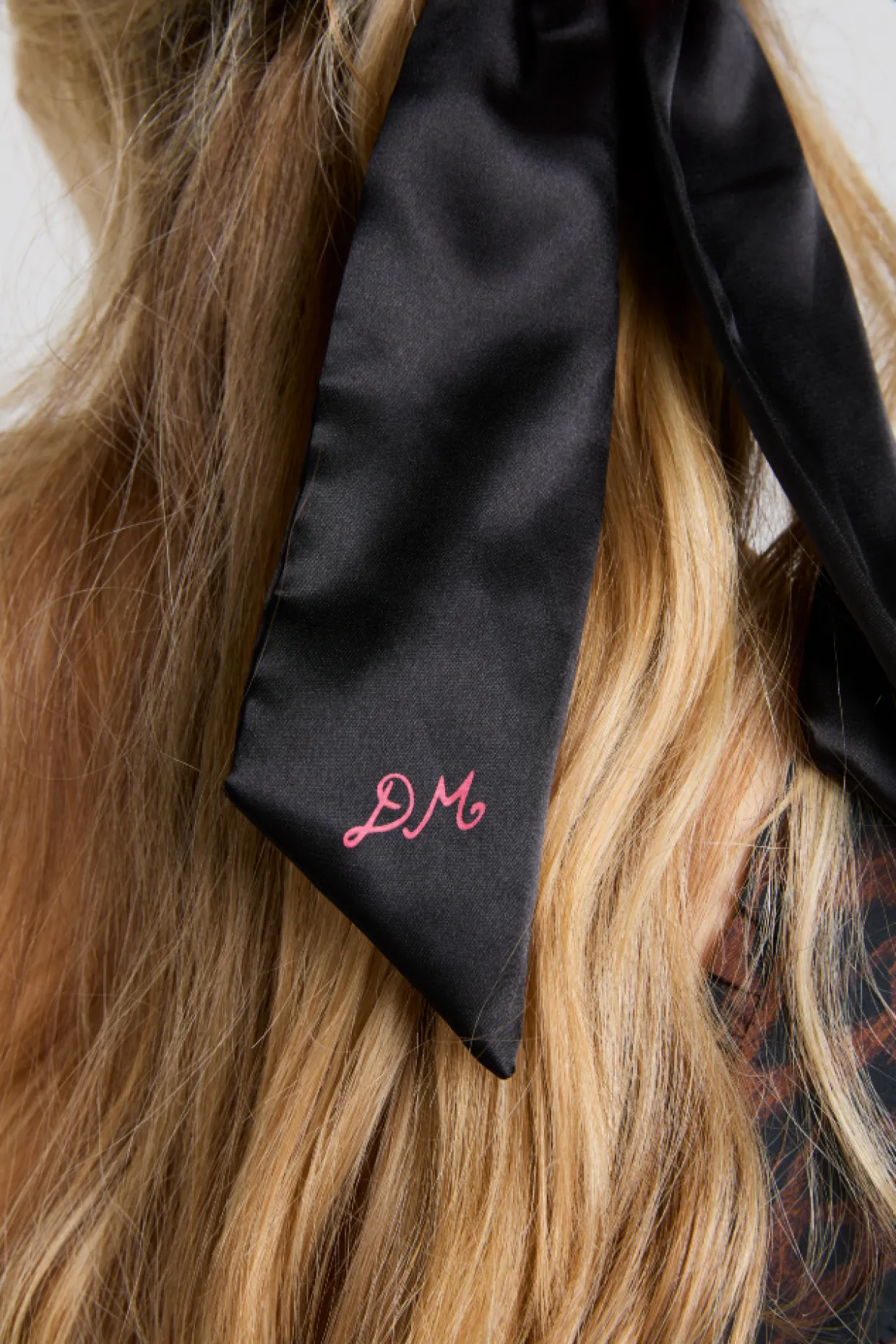rosette bow clip - black u0026 red satin
