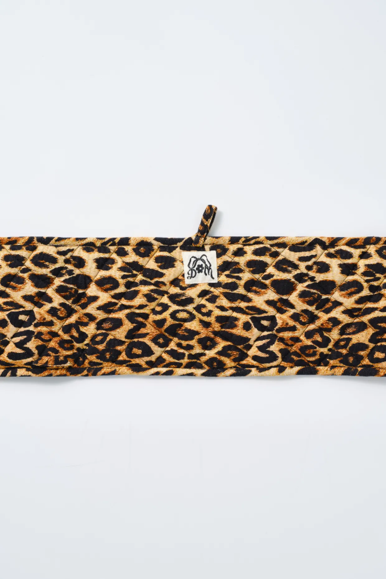 ruffle trim oven gloves - leopard