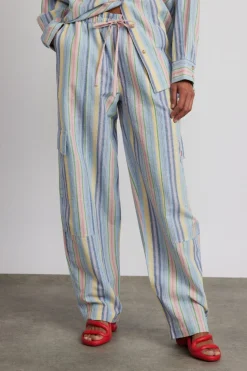 sicily rocket cargo trousers - multi stripe