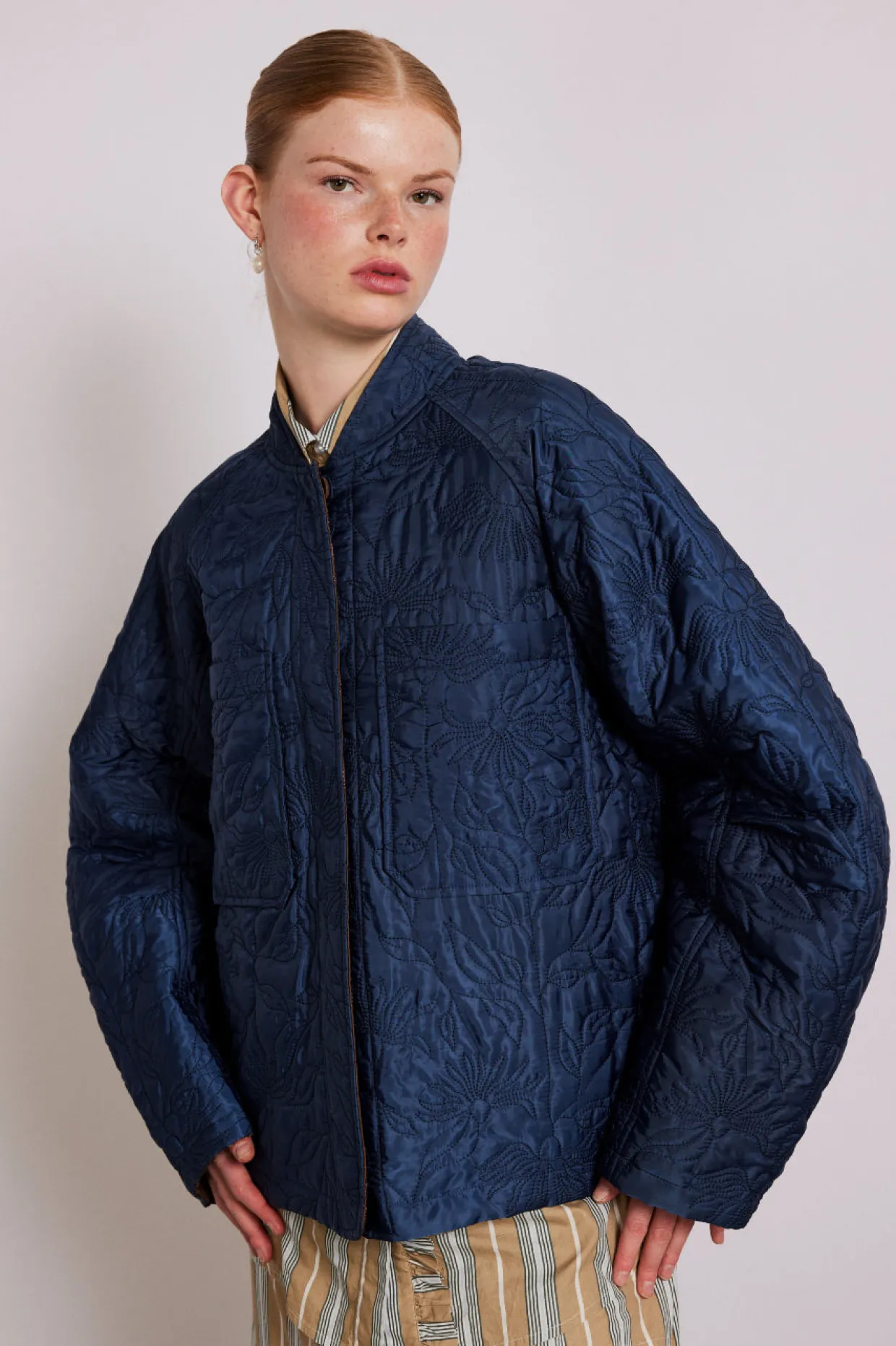 susie quilted reversible bomber