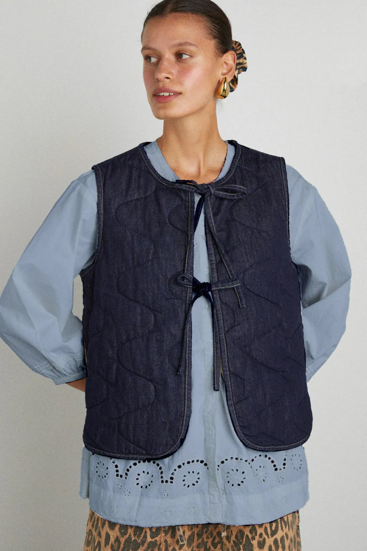 tilly gilet - indigo organic denim