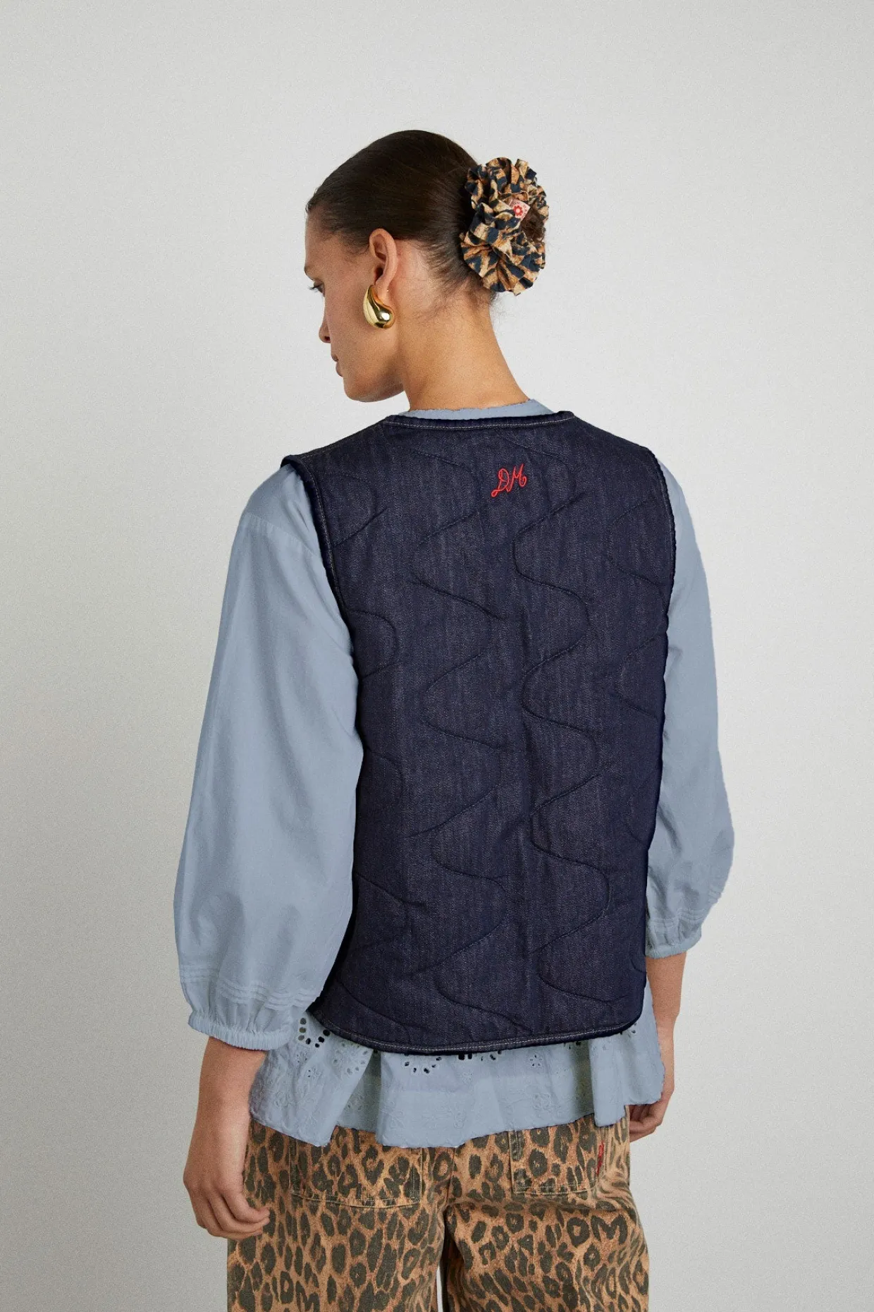 tilly gilet - indigo organic denim