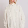 tuxedo ruffle shirt
