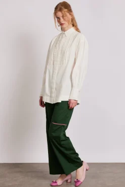 tuxedo ruffle shirt